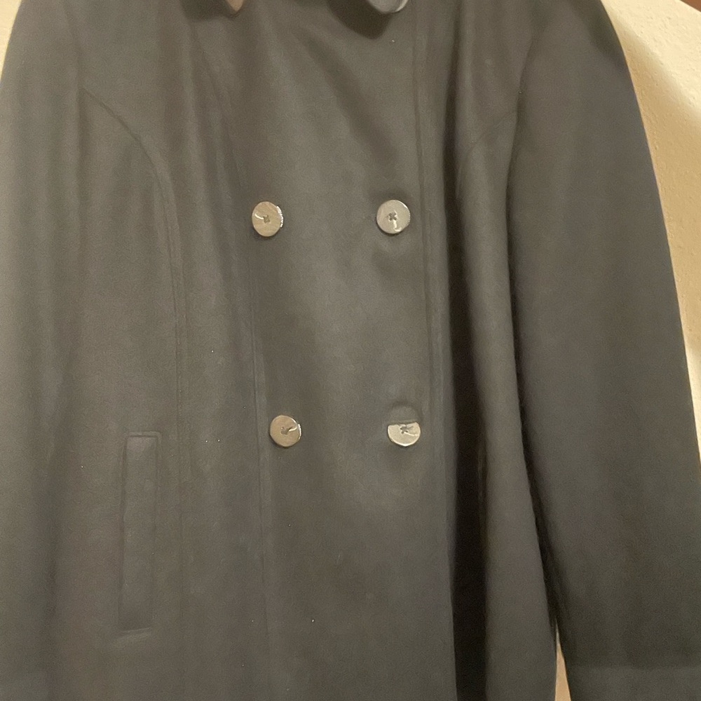 Nautica Black Wool Peacoat